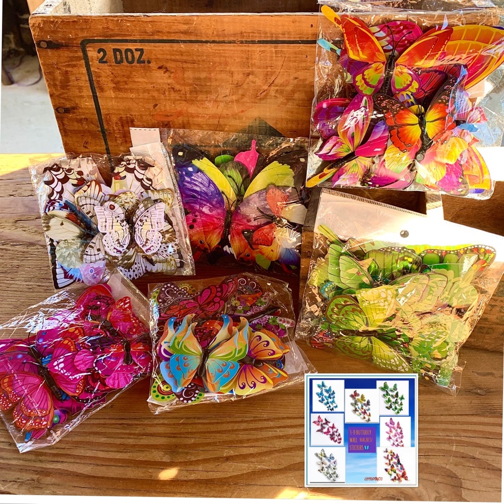 ✨RUSTIC BUTTERFLY SPRAY WALL DECOR MAGNETS✨